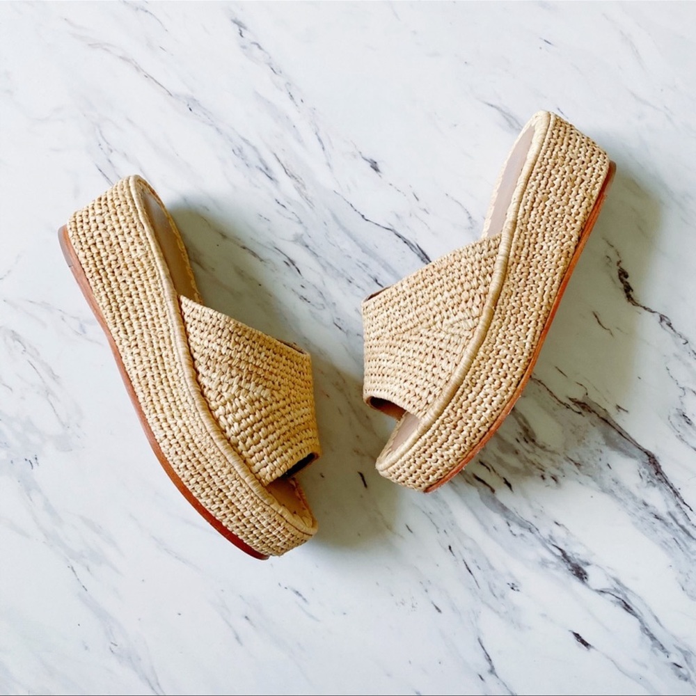 Jeffery Campbell Romeno Raffia Platform Sandals